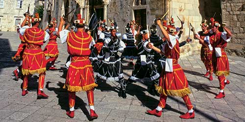 City's sword dance Korčula