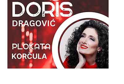 Concert Doris Dragović, Plokata, Korčula-Korčula Tourist Board